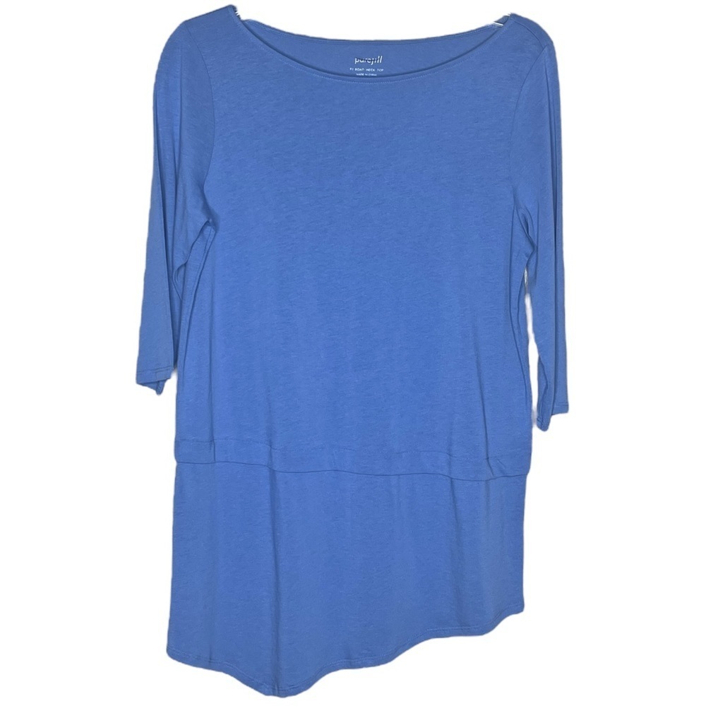 J. Jill Asymmetrical Hem Tiered‎ Tunic Pullover Top Women's XS NWT